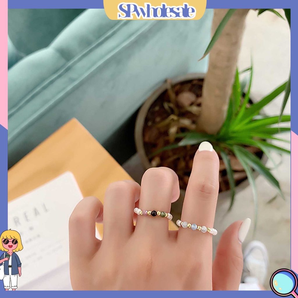 <SPwholesale> Nhẫn Đính Hạt Ngọc Trai Nhân Tạo Nhiều Kiểu Dáng Thanh Lịch Cho Nữ