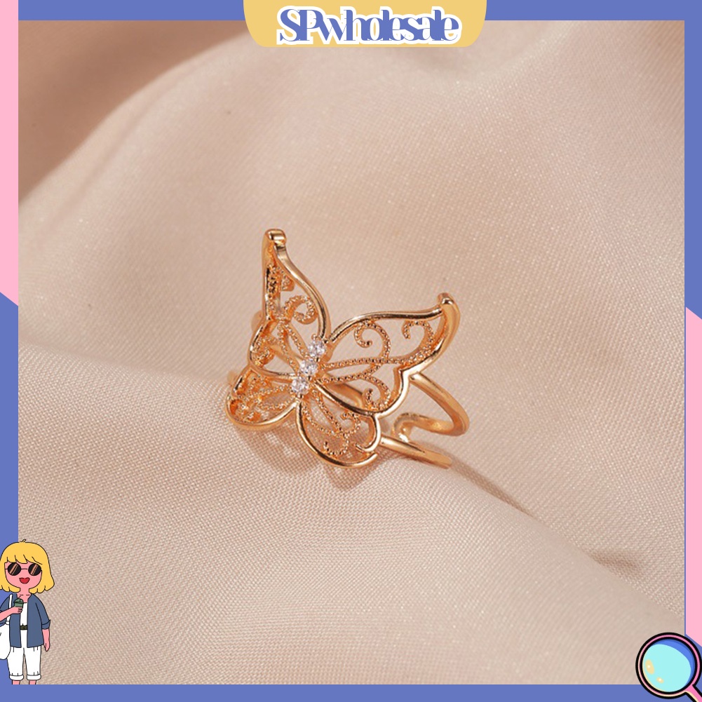 <SPwholesale> Nhẫn Hình Bướm Đính Đá Thời Trang Dành Cho Nữ