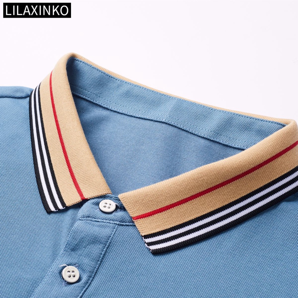 Áo Thun Polo Cotton Tay Ngắn 7 Màu Trơn Đơn Giản Thời Trang Cho Nam