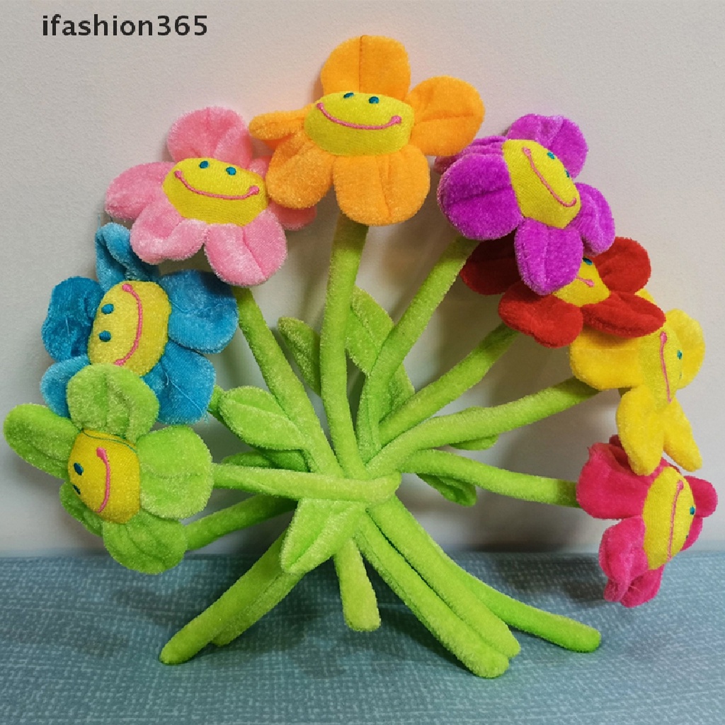 [ifashion365] Đồ Chơi Rèm Cửa Nhồi Bông Hình Hoa Hướng Dương Mặt Cười Có Thể Uốn Cong Trang Trí Nhà Cửa