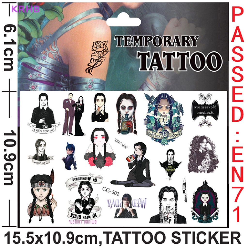 1 Tờ Nhãn Dán Trang Trí Xe Hơi Laptop Chủ Đề Phim Addams Kinh Dị Mỹ Mới