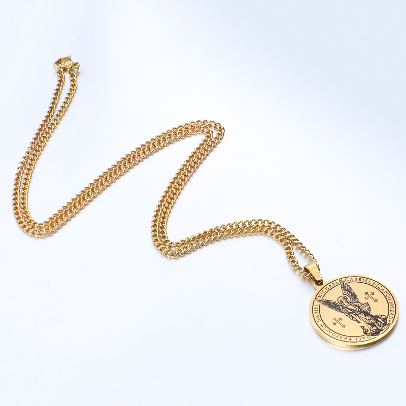 Z Vòng cổ Bằng Thép Titan Không Gỉ Mặt Hình Michael Thời Trang Dành Cho Nam Và Nữ