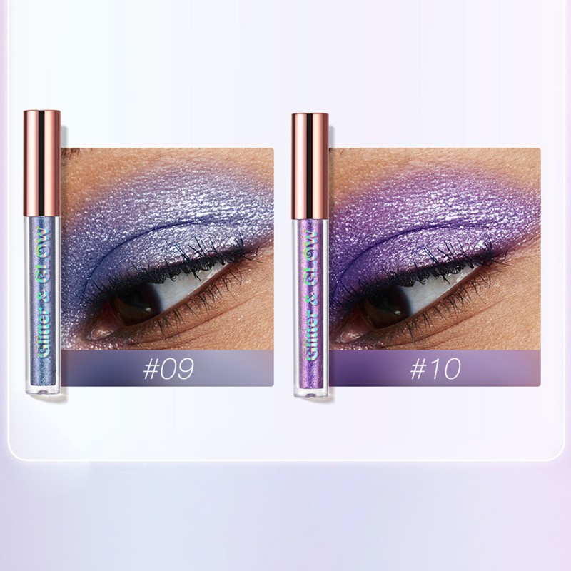 Phấn Mắt Dạng Lỏng Ánh Kim Lấp Lánh Lâu Trôi 10 Màu Sắc Tùy Chọn