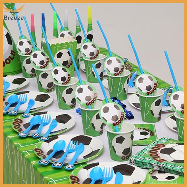 Bộ Đĩa Ăn Họa Tiết Bóng Đá Hoạt Hình Dùng Làm Quà Tặng Cho Bé