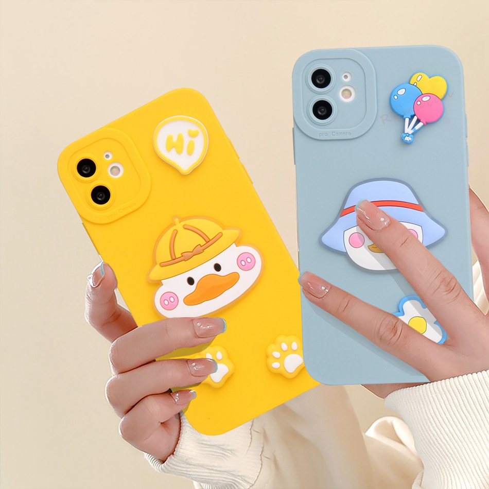 Ốp Điện Thoại Silicon Hoạt Hình 3D Cho iPhone 11 12 13 14 Pro MAX Plus Mini X XR XS MAX 6 S 7 8 Plus SE 2020 11Pro 12pro 13Pro