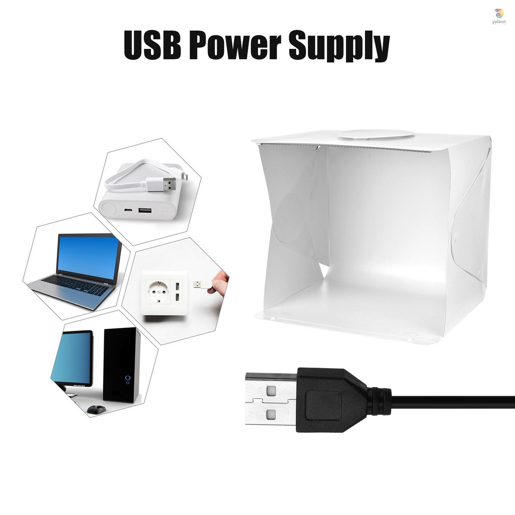 Hộp Đèn Chụp Ảnh Andoer 40cm / 15.7inch 10W Mini 5500K Có 6 Màu Có Kẹp Gắn Điện Thoại / Trang Sức