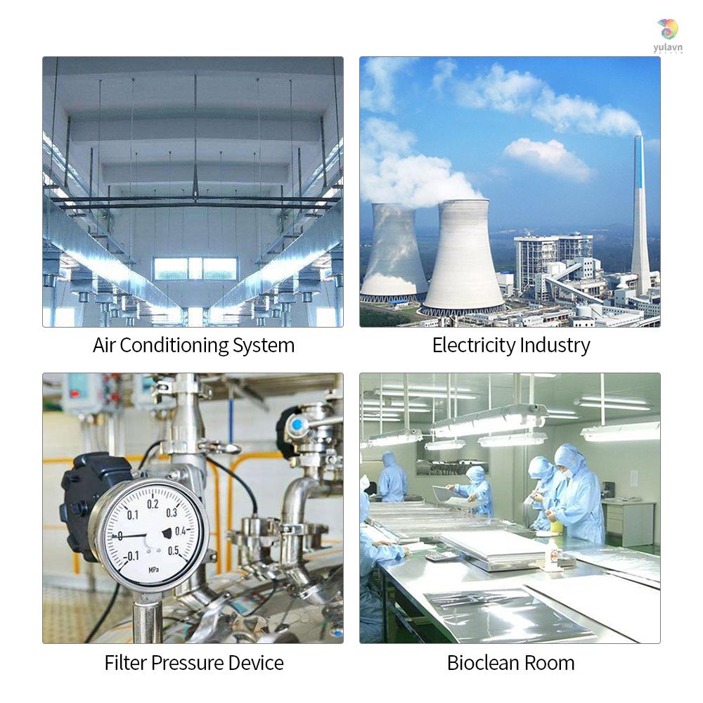 Đồng Hồ Đo Áp Suất Không Khí Cầm Tay SNDWAY Màn Hình LCD Kỹ Thuật Số Hai Cổng Chính Xác Cao 11 Đơn Vị Đo / ± 39.99kPa