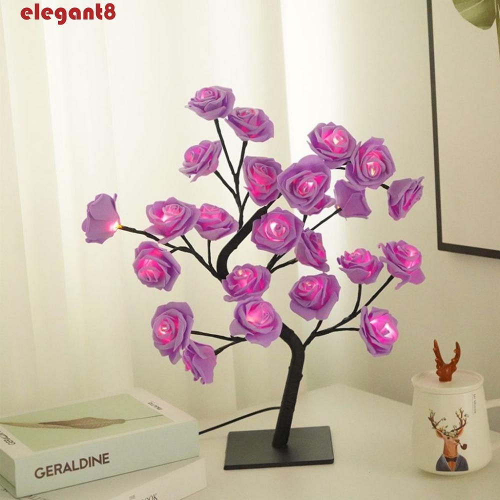 Cây Hoa Hồng 24 Đèn Trang Trí Bàn Làm Việc