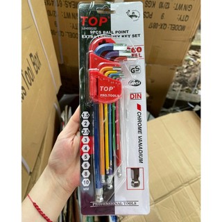 Bộ lục giác 9 cây 9 màu 1.5mm - 10mm top lu-9cmau