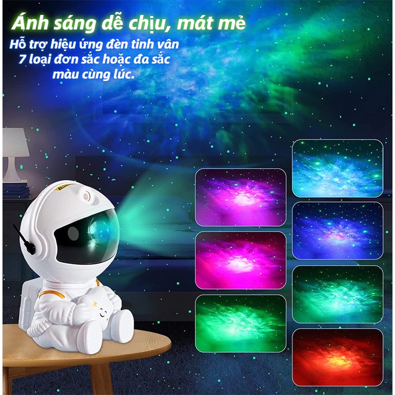 [TẶNG REMOTE] Đèn Phi Hành Gia Chiếu Sao, Đèn Ngủ Laser Chiếu Sao Galaxy Thiên Hà, Phiên Bản Mới Nhất 2023