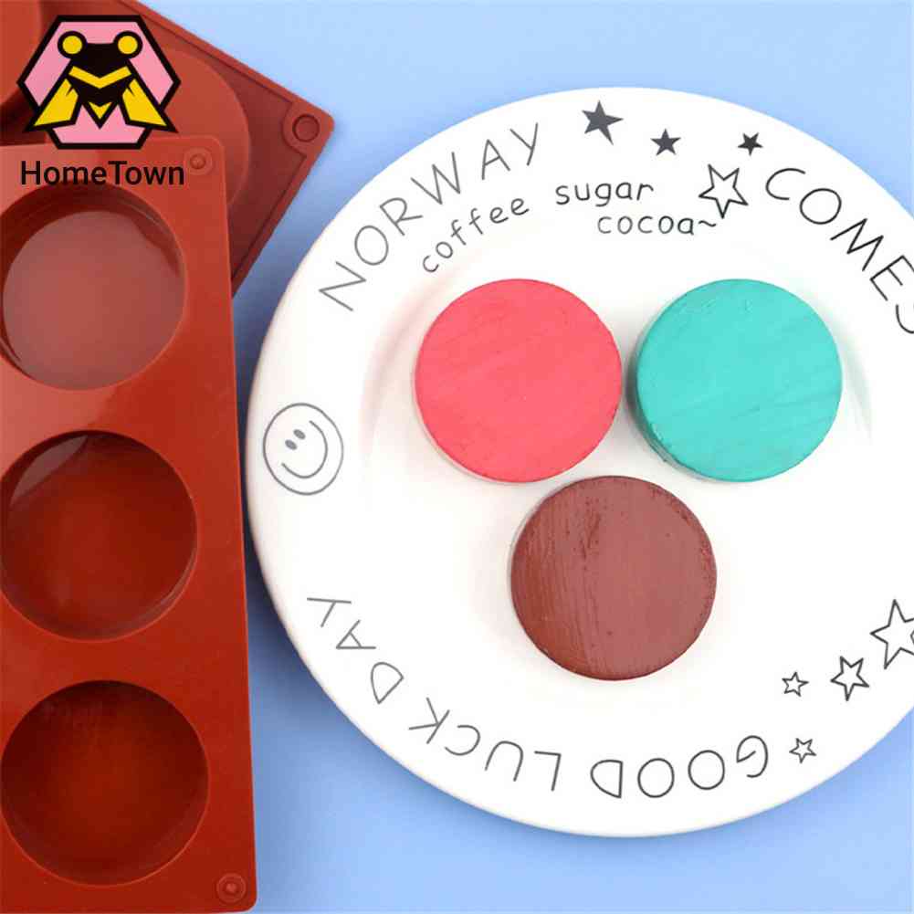 Khuôn Silicone Tròn 6 Ngăn Làm Bánh Mousse & Socola DIY