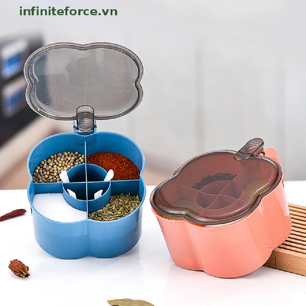 Hộp Đựng Gia Vị Nhiều Ngăn Tiện Dụng Cho Nhà Bếp
