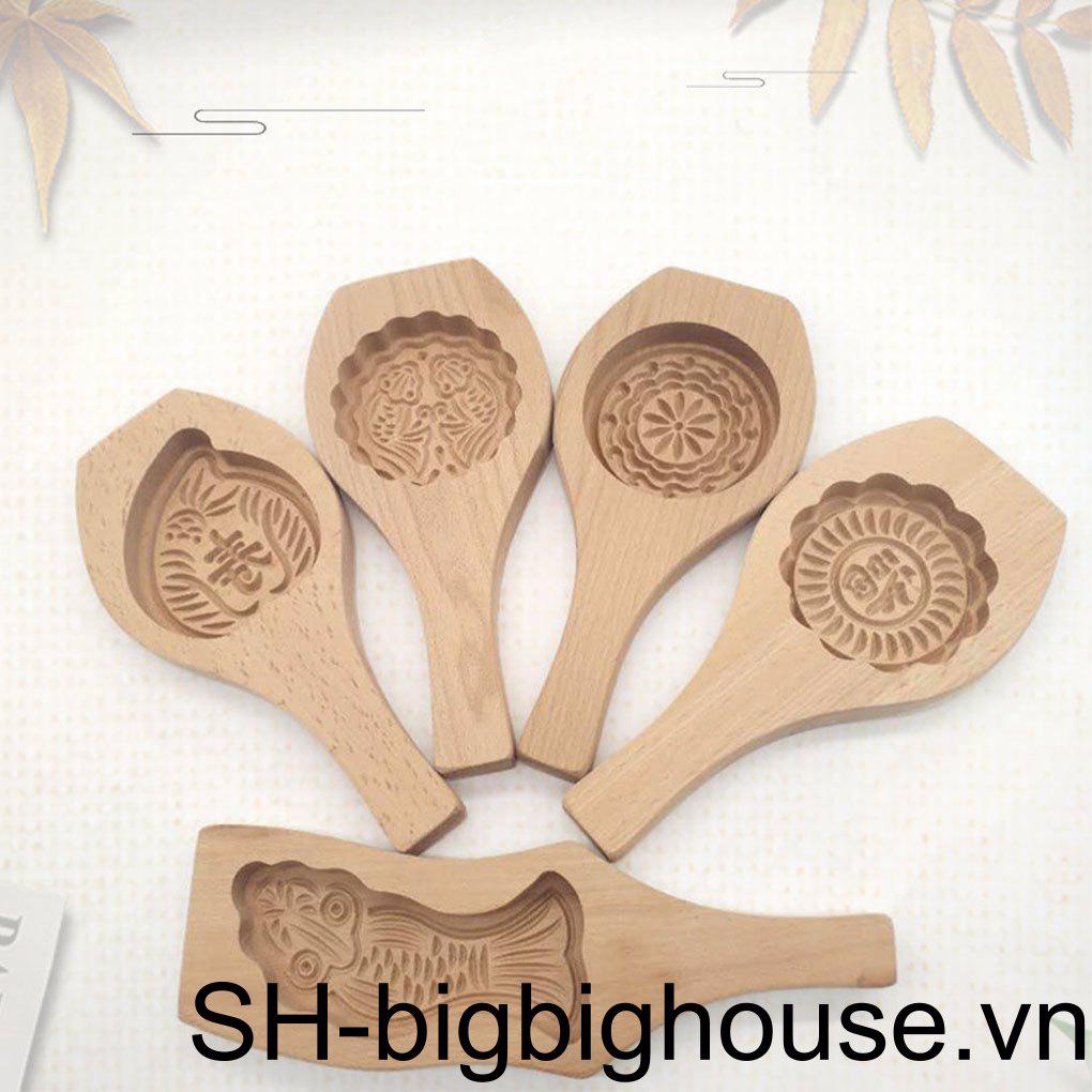 Khuôn Làm Bánh Trung Thu / Kẹo / Bánh Quy Bằng Gỗ Độc Đáo DIY