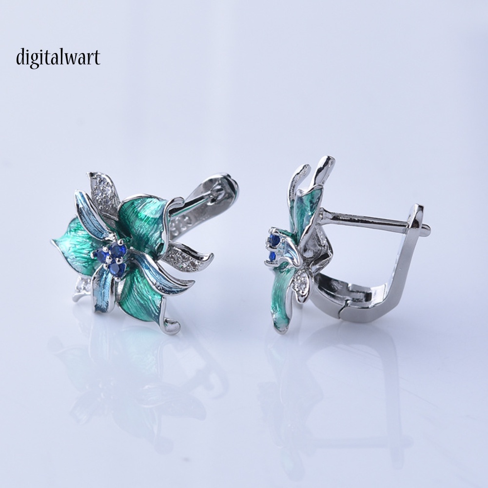 Kỹ Thuật Số| Set Vòng cổ Nhẫn Và Bông Tai Đính Đá Thời Trang