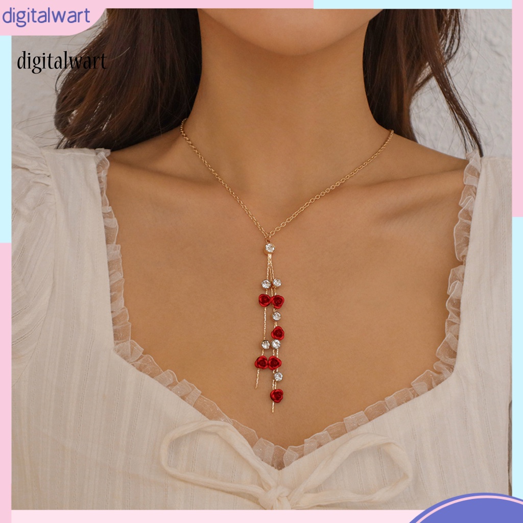 Kỹ Thuật Số| 1 Bộ Vòng cổ Và Bông Tai Dáng Dài Đính Đá Màu Sắc Tương Phản Dành Cho Nữ