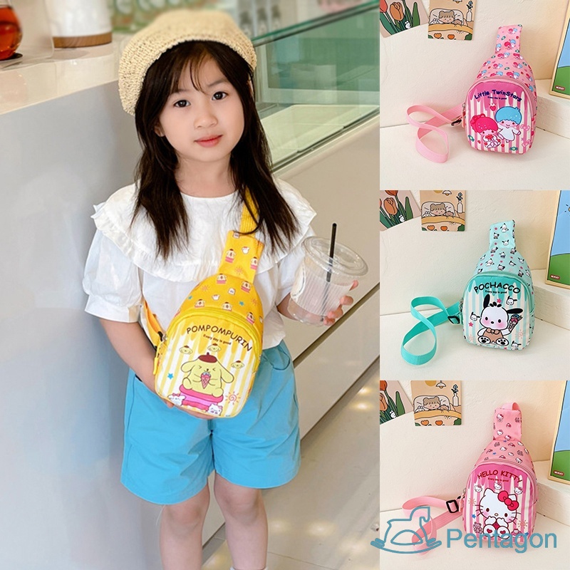 Túi Đeo Chéo In Họa Tiết Hoạt Hình Dễ Thương Phong Cách Hàn Quốc