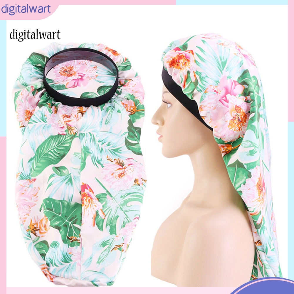 Kỹ Thuật Số| Mũ Trùm Đầu Co Giãn In Họa Tiết Hoa Kèm Khăn Choàng Cổ Không Vành Dùng Khi Ngủ