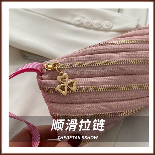 Ví Cầm Tay Đựng Điện Thoại Dáng Dài Sức Chứa Lớn Màu Trơn Có Khóa Kéo Cho Nữ