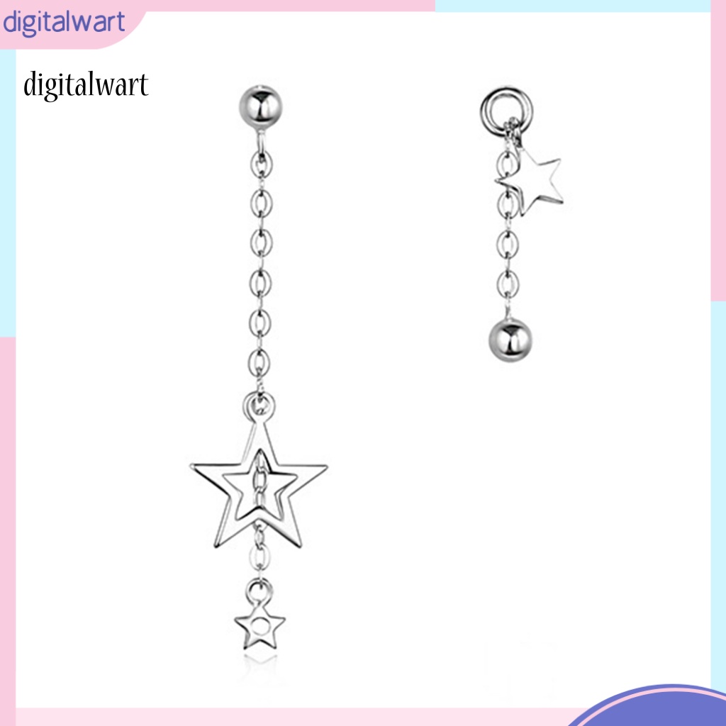 Kỹ Thuật Số| 1 Đôi Bông Tai Dáng Dài Mặt Ngôi Sao Phối Tua Rua Màu Sắc Ngọt Ngào Thời Trang