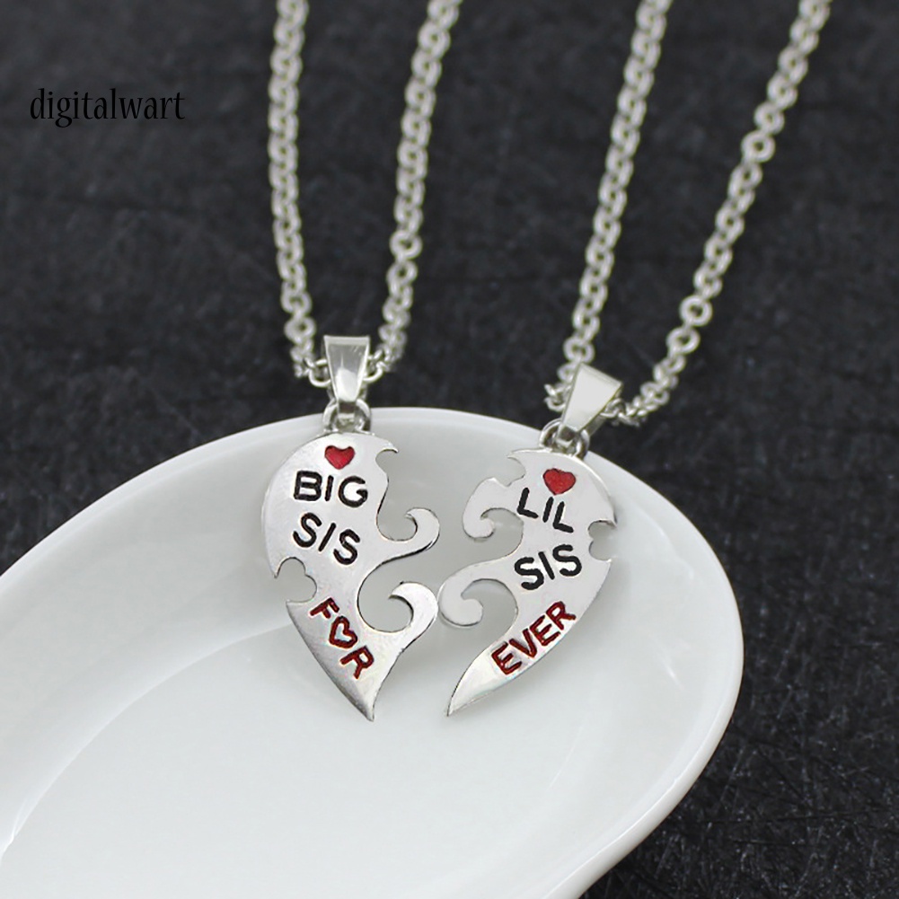 Kỹ Thuật Số| Set 2 Vòng cổ MặT HìNh TráI Tim KhắC Chữ ThờI Trang Cho Nữ