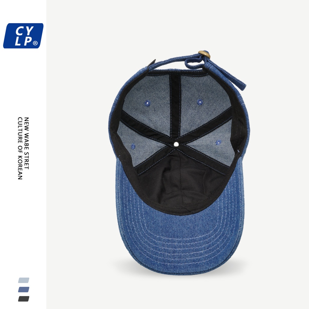 Mũ Lưỡi Trai Denim In Chữ Hye Kyo Phong Cách Đường Phố Hàn Quốc Thời Trang Cho Cặp Đôi