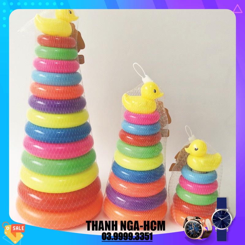 Tháp Xếp 9 Vòng - Đồ Chơi Tháp Xếp Hình Con Vịt Cho Bé Phát Triển Trí Não