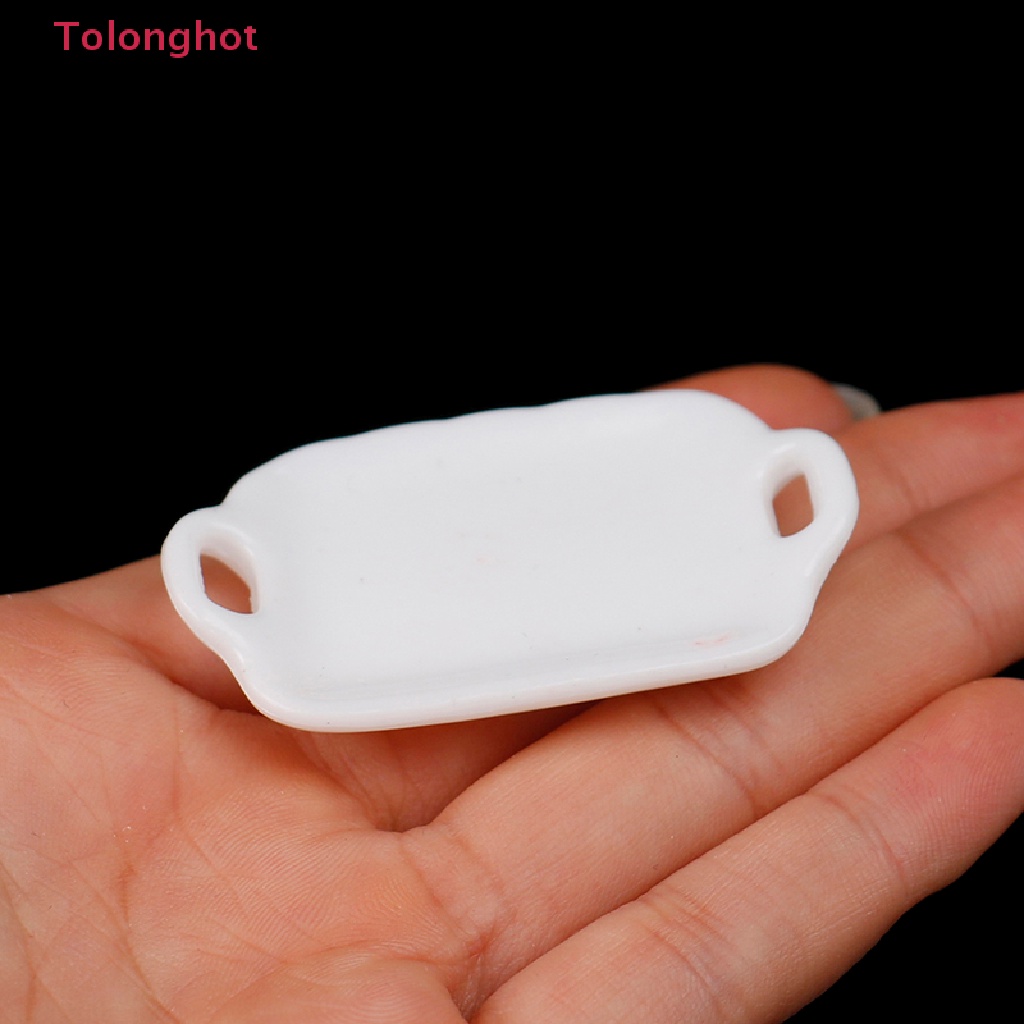 Set 2 Đĩa Trắng Tỉ Lệ 1: 12 Trang Trí Nhà Búp Bê