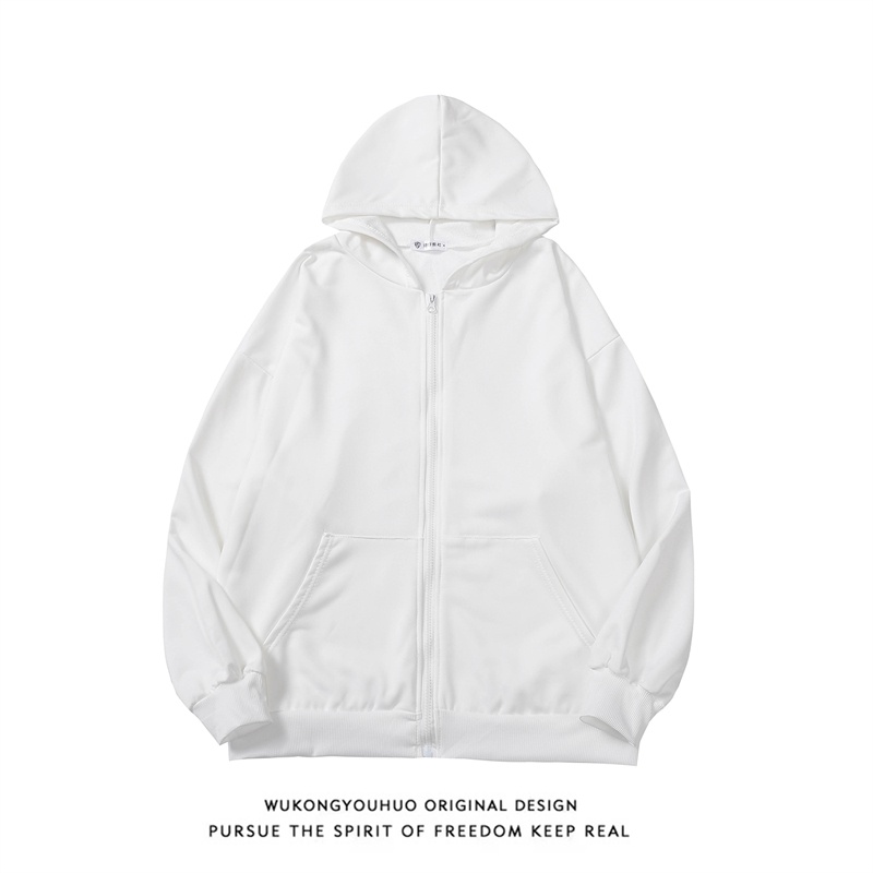 Áo Khoác Bóng Chày Có Nón Màu Sắc Đơn Giản Phong Cách Hàn Quốc