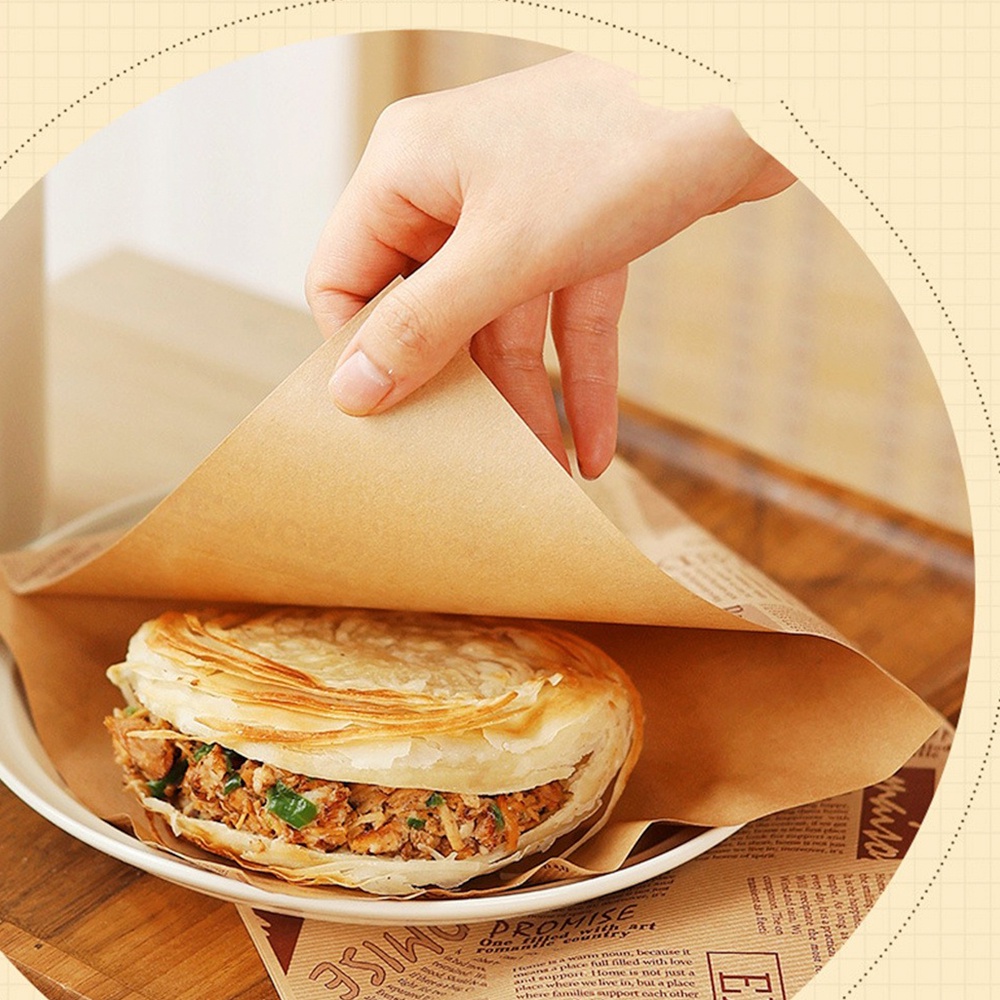50 Cái Giấy Gói Sandwich Hoạt Hình Giấy Hamburger Bánh Mì Nướng Thực Phẩm Dùng Một Lần Chống Dầu Tấm Lót Giấy Sáp Dầu Phụ Kiện Làm Bánh Nhà Bếp