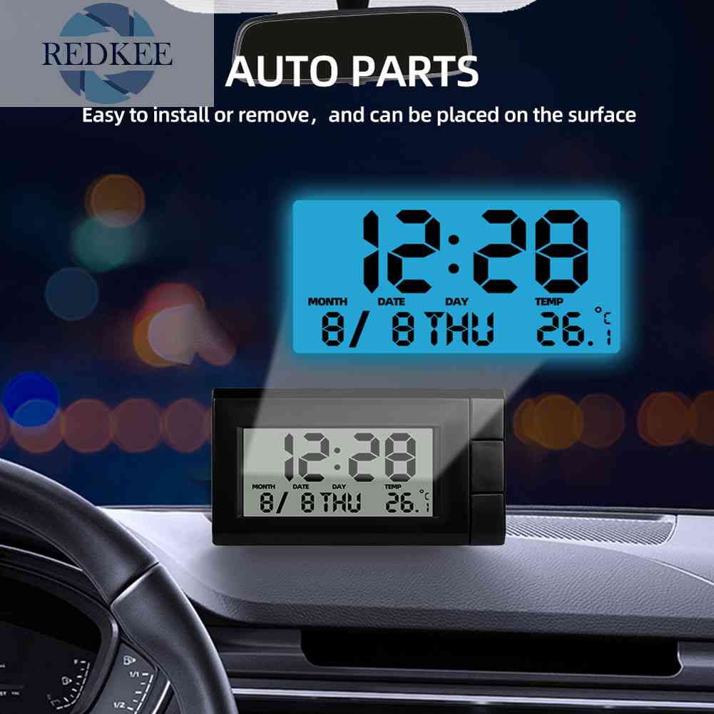 Đồng Hồ Kỹ Thuật Số Tự Động 2 Trong 1 Cho Xe Hơi