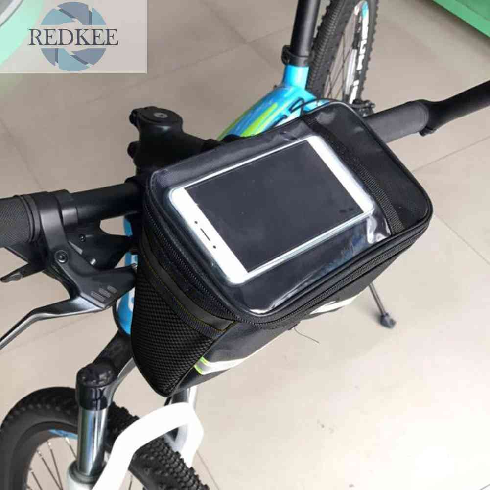 Túi Đựng Đồ Gắn Tay Lái Xe Đạp Với Dải Phản Quang Tiện Dụng