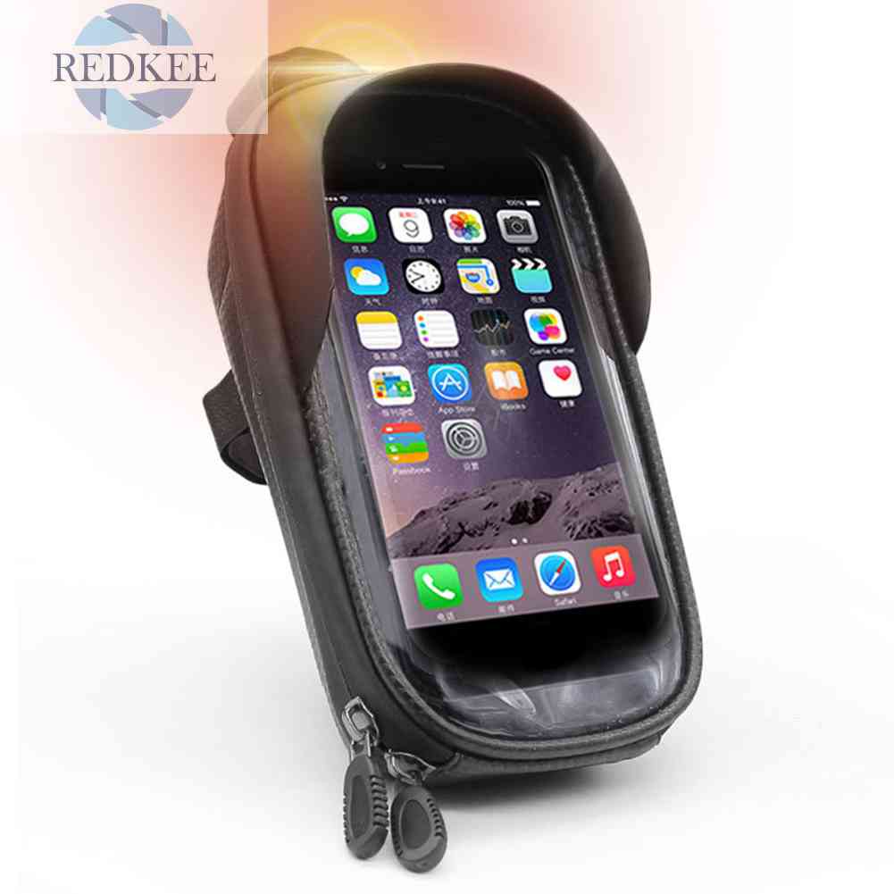 [Bán Chạy!!!]Túi Đựng Điện Thoại 5 Kiểu Vỏ Cứng Chạm Cảm Ứng Màn Hình Gắn Khung Trước Xe Đạp MTB