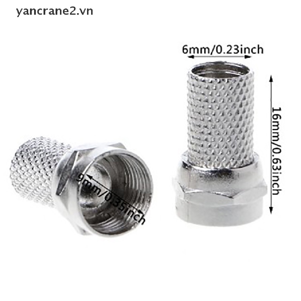 Set 10 Ốc Nối 75-5F Cho Ăng Ten Vệ Tinh RG6 TV / Vệ Tinh