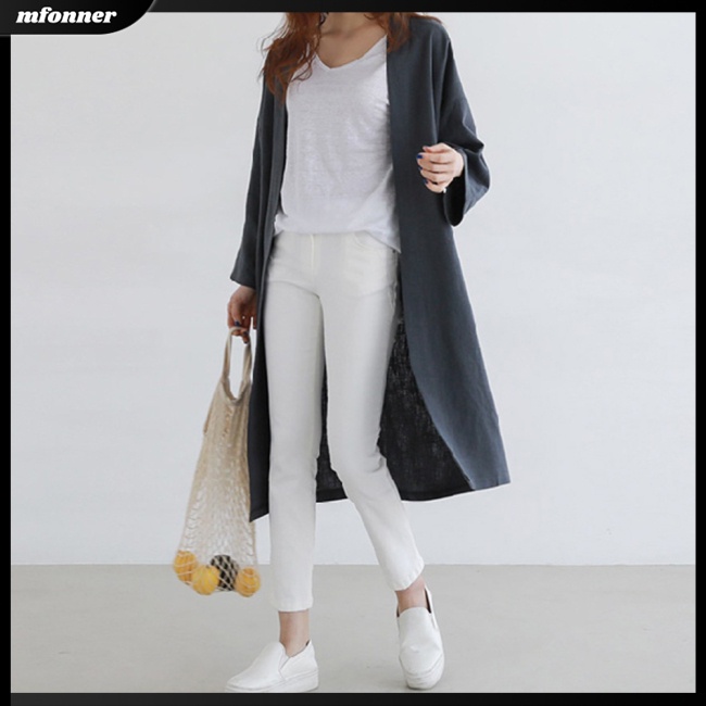 Áo Sơ Mi Tay Dài Dáng Rộng Màu Sắc Thời Trang Mùa Hè Cho Nữ