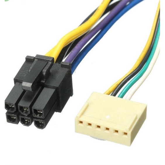 Cáp chuyển nguồn ATX 24 pin sang 6 Pin PSU 18AWG cho HP Z220 Z230 SFF Thùng Nhỏ