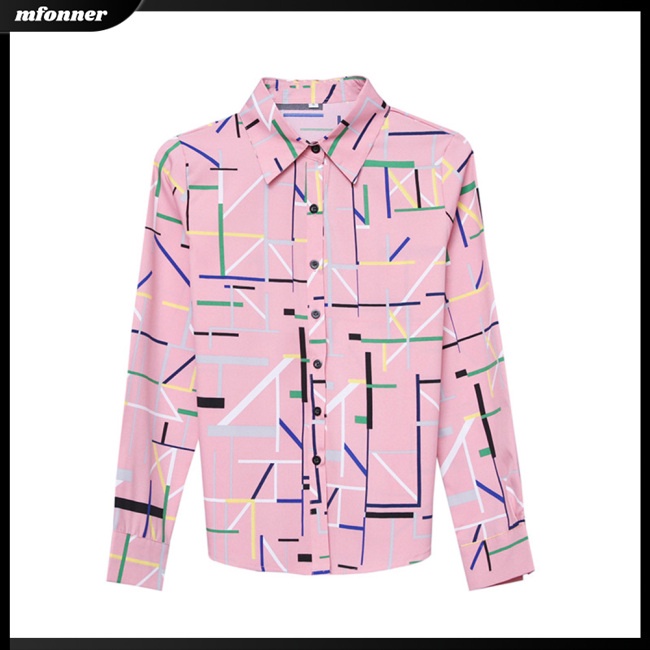 Áo Sơ Mi Chiffon Dài Tay Họa Tiết Sọc Thời Trang Dành Cho Nữ