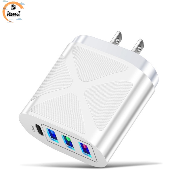 Sạc Điện Thoại 3 Cổng Usb + PD Type-c 3.1A Chống Cháy Chất Lượng Cao