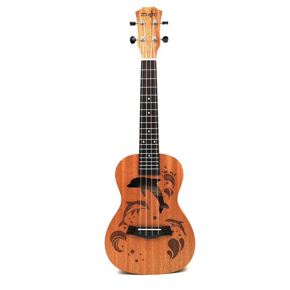 Soprano Ukulele Uke Hawaii Guitar Sapele 4 Strings Wood Musical Instrument
