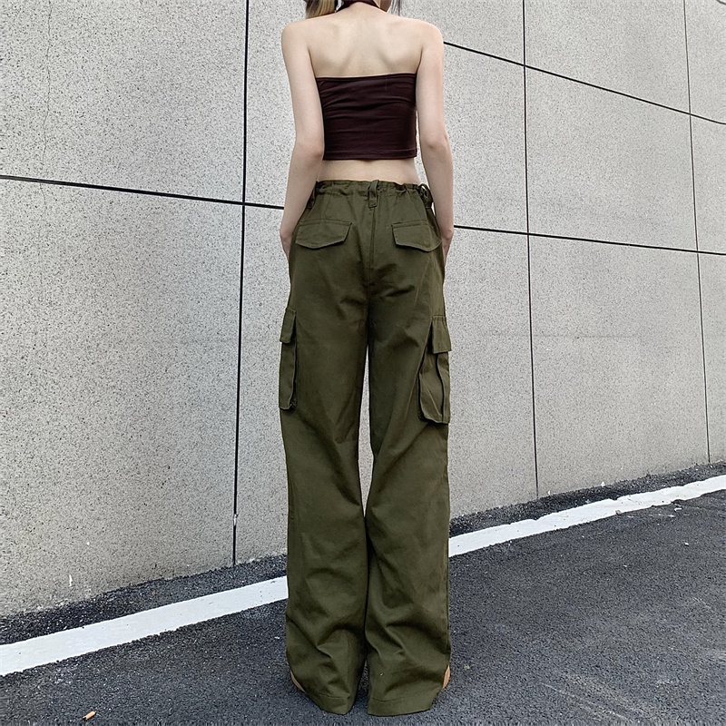 Quần Dài Phong Cách Retro RENJIANVSHENG Hàn Quốc Độc Đáo