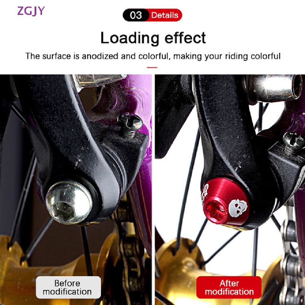 Bộ 4 Ốc Vít Hợp Kim Nhôm ZGJY M6 Gắn Phanh Xe Đạp Leo Núi Mới