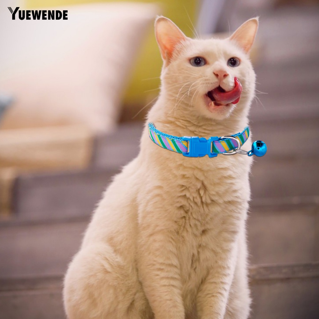 Vòng Cổ Tròn Họa Tiết Sọc Có Thể Điều Chỉnh Cho Thú Cưng