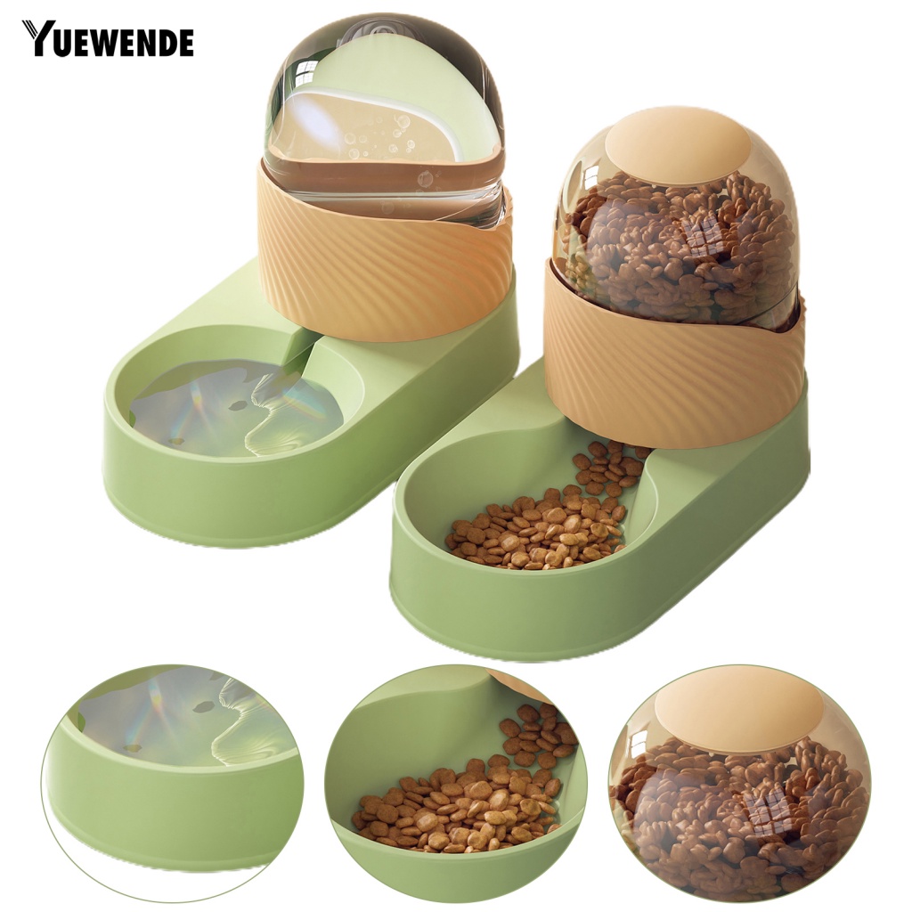 1 Bộ Dụng Cụ Cho Thú Cưng Ăn Tự Động Chia Ngăn Khô Và Ướt