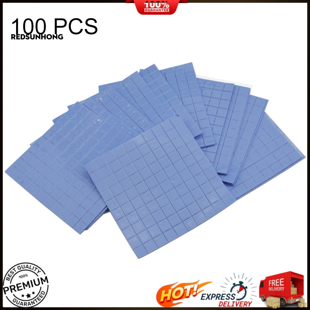 Set 100 Miếng Đệm Tản Nhiệt 10x10x0.5mm Bằng Silicon Cho GPU VGA IC