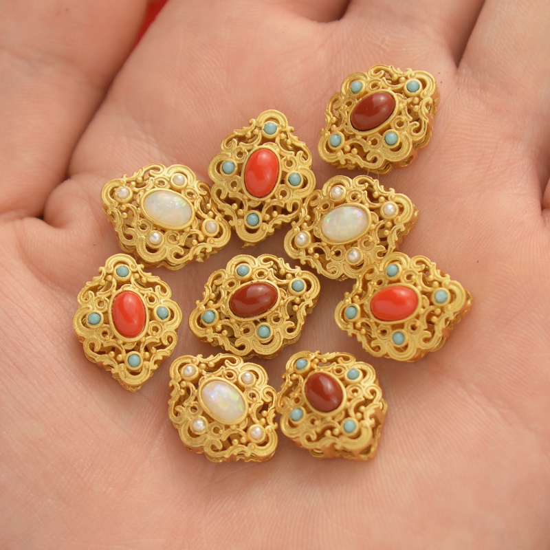 Chuỗi Hạt Đeo Tay Màu Sắc Mạnh Mẽ Phong Cách Nepal