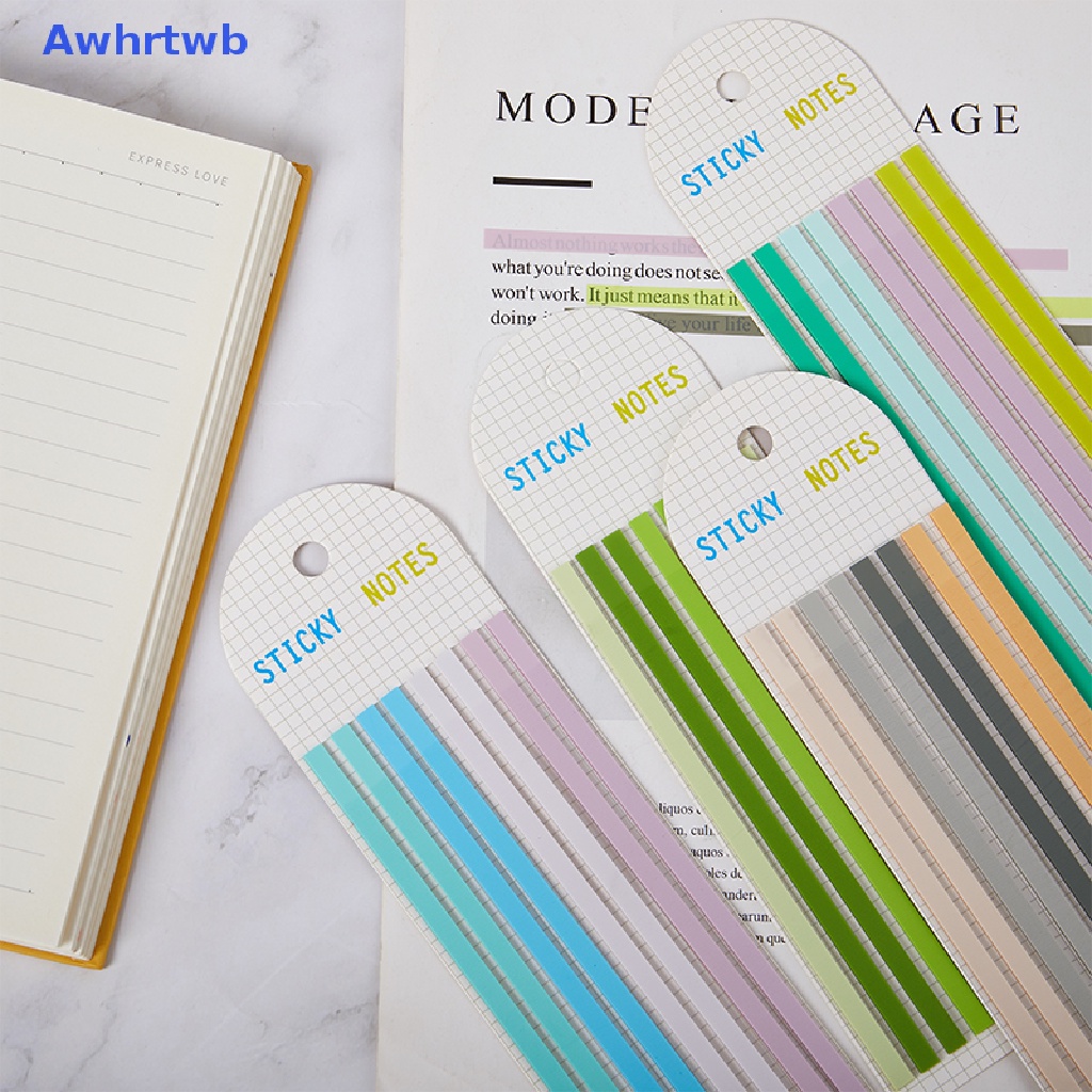 Set 160 Miếng Dán Ghi Chú Màu Macaron Trong Suốt Siêu Mỏng Tiện Dụng Cho Học Sinh / Văn Phòng Mới