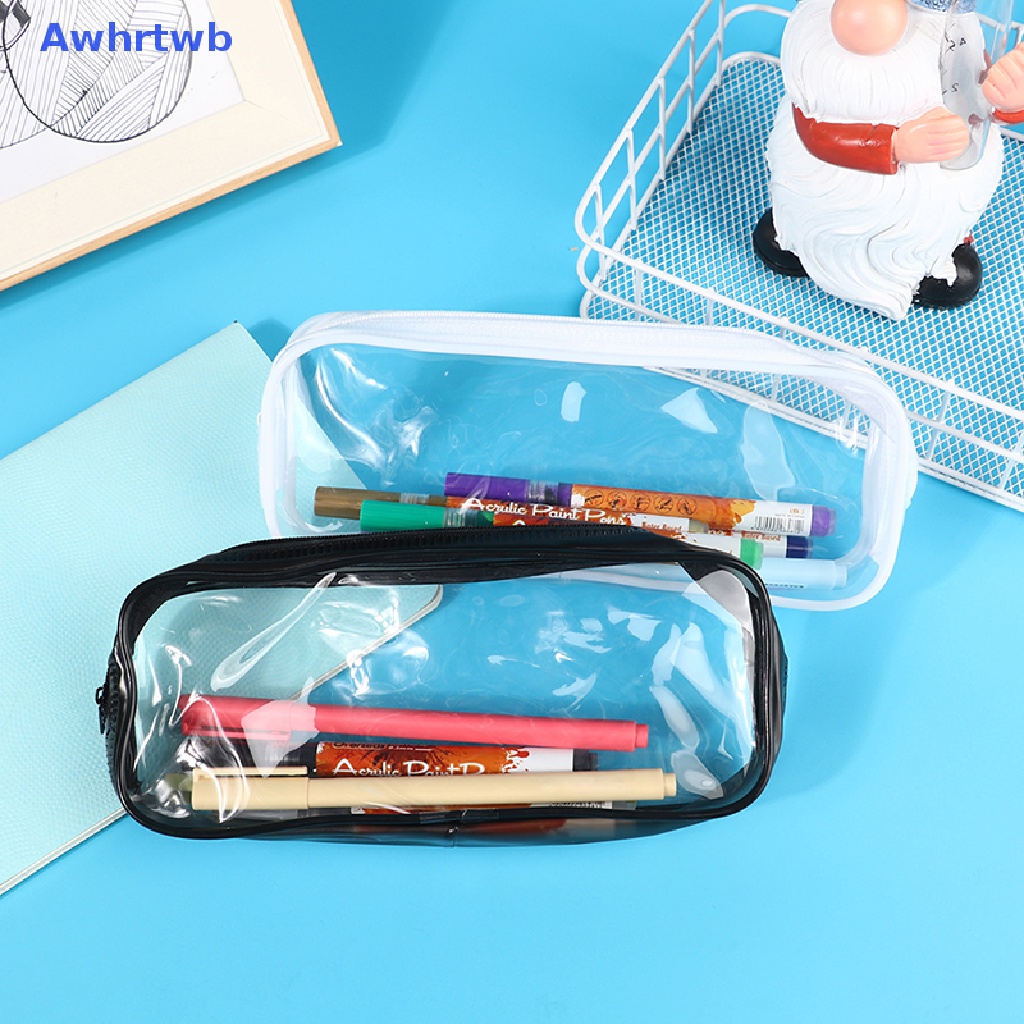 Túi Đựng Bút Trong Suốt Sức Chứa Lớn Có Khóa Kéo Tiện Dụng Cho Trường Học / Văn Phòng Mới