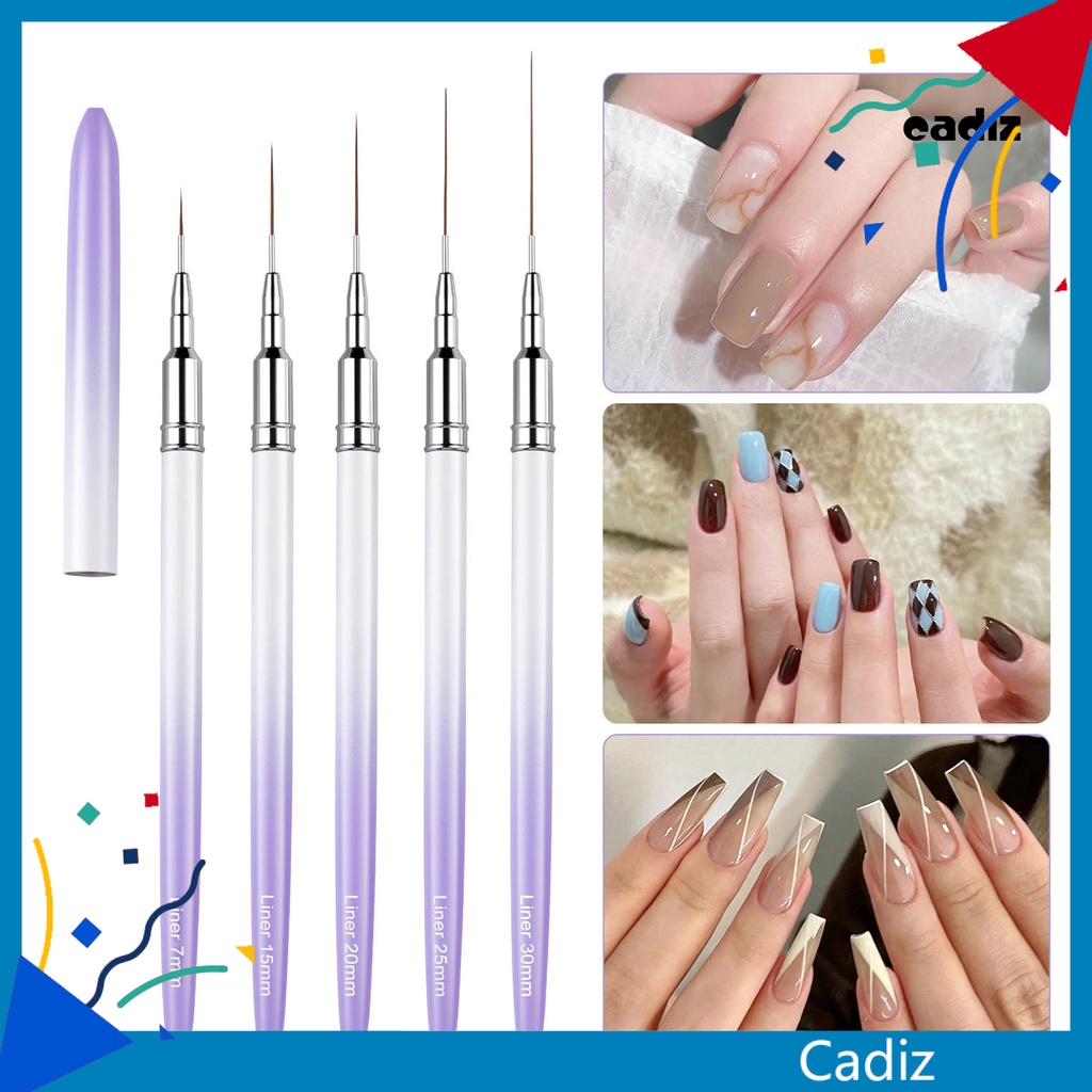 Bút Vẽ Móng Nghệ Thuật 7 / 15 / 20 / 25 / 30mm Tay Cầm Chống Trượt Tiện Dụng