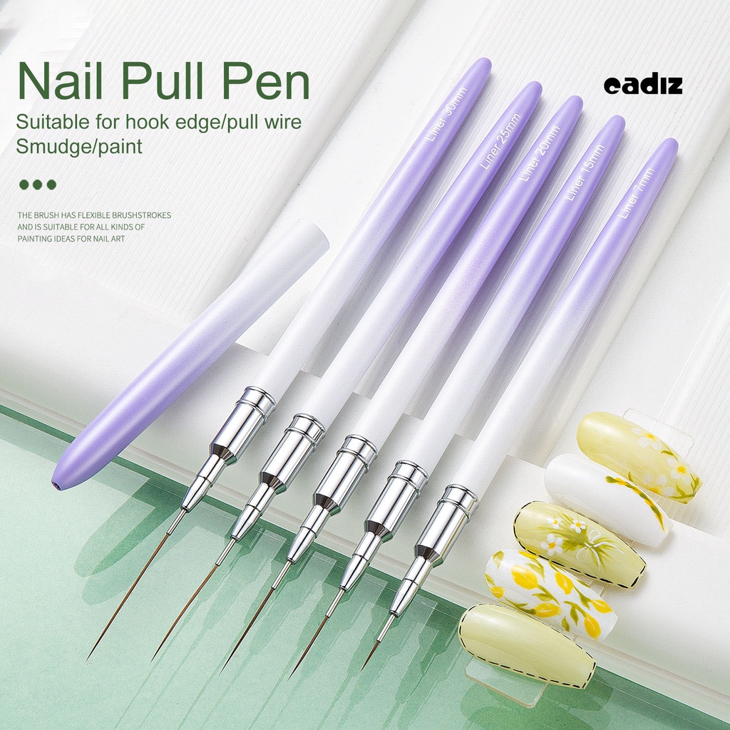 Bút Vẽ Móng Nghệ Thuật 7 / 15 / 20 / 25 / 30mm Tay Cầm Chống Trượt Tiện Dụng