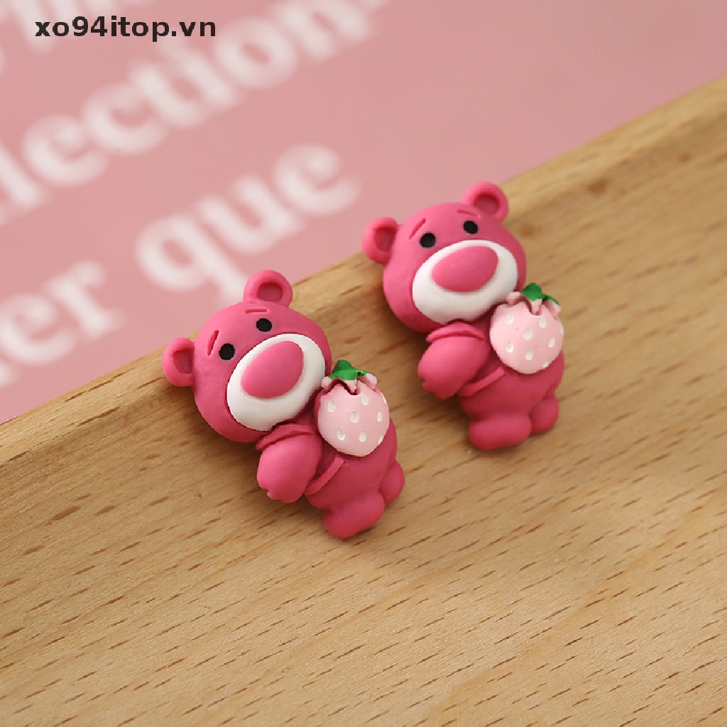 Set 10 Phụ Kiện Nam Châm Trang Trí Điện Thoại Hình Gấu Dễ Thương DIY