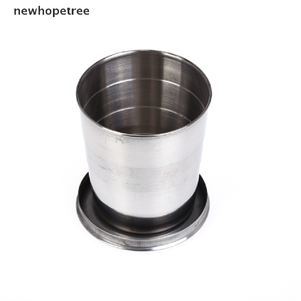 Cốc Uống Nước Bằng Thép Không Gỉ Có Thể Gấp Gọn Tiện Lợi 240ml